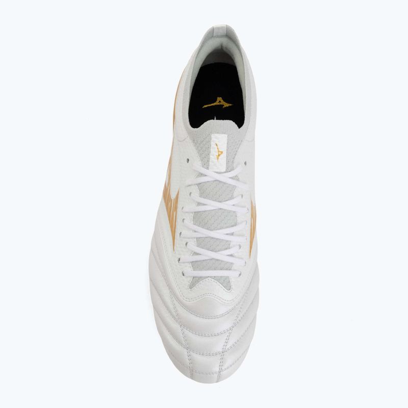 Buty piłkarskie Mizuno Morelia Neo IV Beta Elite Mix white/mp gold/cool gray 3c 5