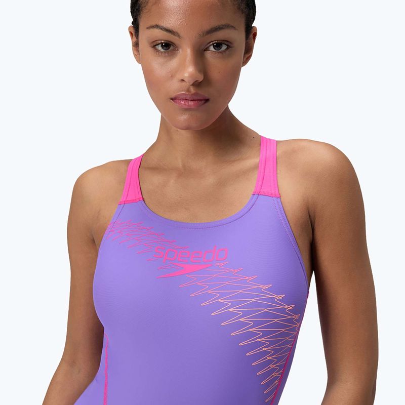 Strój pływacki jednoczęściowy Speedo Medley Logo Medalist indigo glow 5