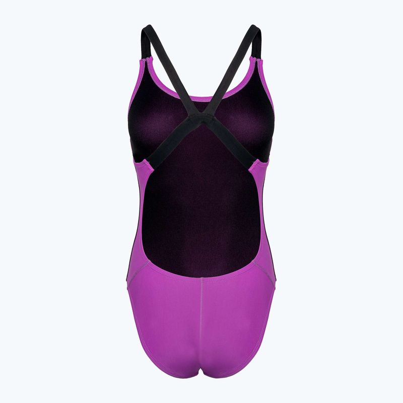 Strój pływacki jednoczęściowy damski Nike Logo Tape Fastback fuchsia dream 2