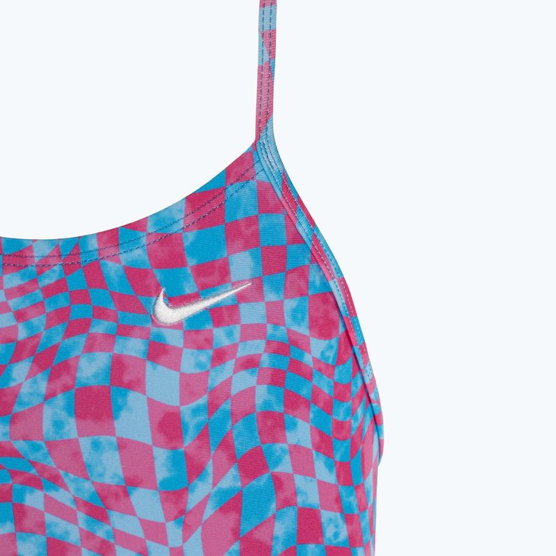 Strój pływacki jednoczęściowy dziecięcy Nike Hydrastrong Charms Multi Print Lace Up Back blue 3