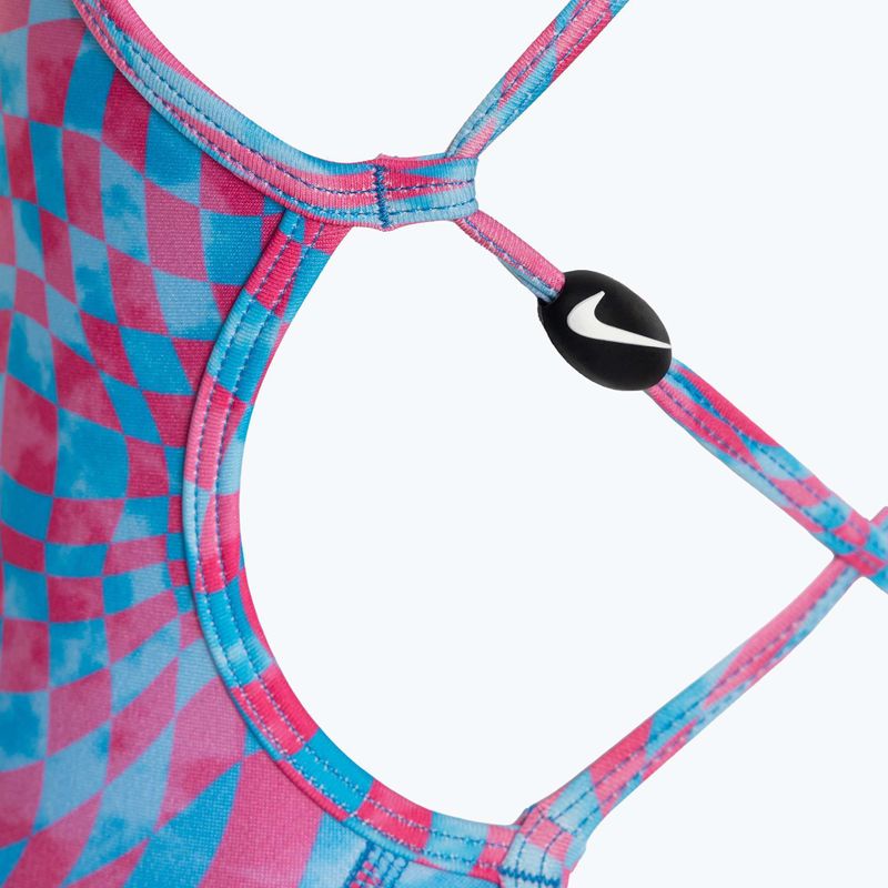 Strój pływacki jednoczęściowy dziecięcy Nike Hydrastrong Charms Multi Print Lace Up Back blue 4