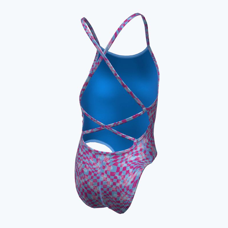 Strój pływacki jednoczęściowy dziecięcy Nike Hydrastrong Charms Multi Print Lace Up Back blue 7