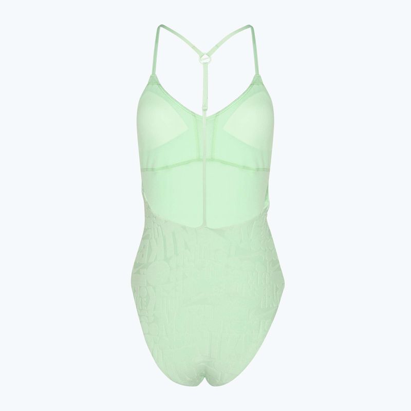 Strój pływacki jednoczęściowy damski Nike Retro Flow T-Back vapor green 2