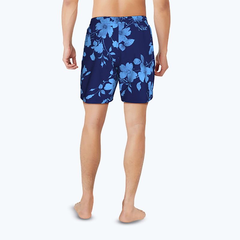 Szorty kąpielowe męskie Nike Fine Floral 7" Volley midnight navy 3