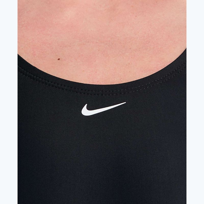 Strój pływacki jednoczęściowy damski Nike Logo Tape Fastback black 4
