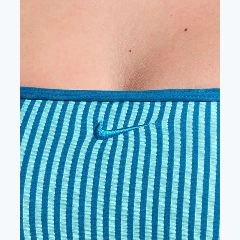 Góra od stroju pływackiego Nike Ripple Texture Bralette Classic Bikini bleached turquoise 4
