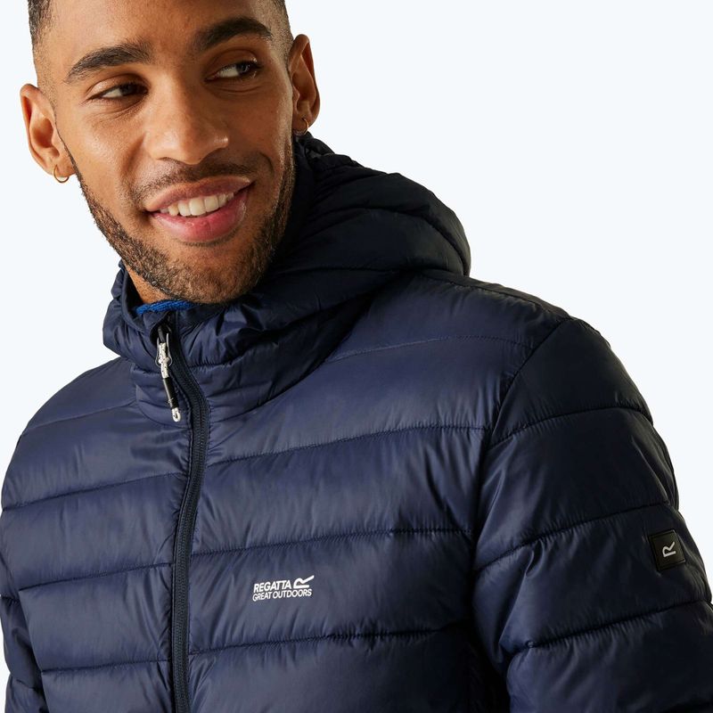 Kurtka męska REGATTA Hooded Marizion black navy/olympian blue 4