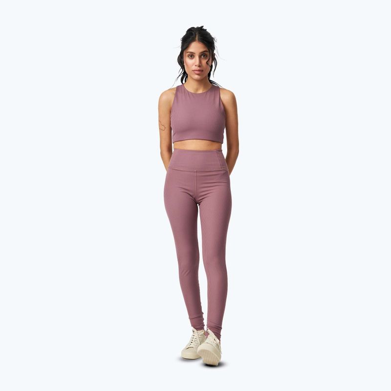 Legginsy treningowe damskie Girlfriend Collective Rib pewter 2