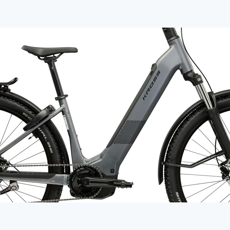 Rower elektryczny KROSS Influx Suv Hyb 2.0 600Wh LS 27,5" szary/czarny/mat 13