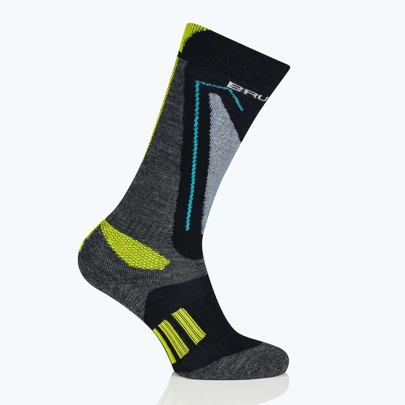 Skarpety narciarskie dziecięce Brubeck Snow Force Light szary/zielony 2