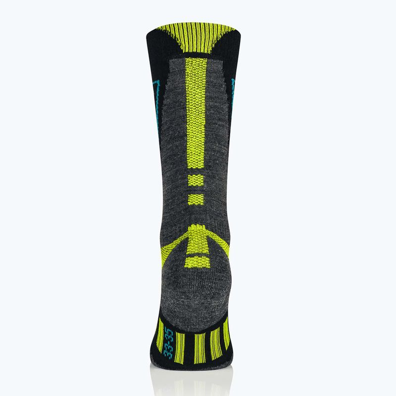 Skarpety narciarskie dziecięce Brubeck Snow Force Light szary/zielony 3