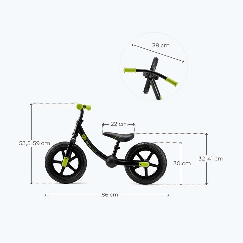 Rowerek biegowy Kinderkraft 2Way Next black 2