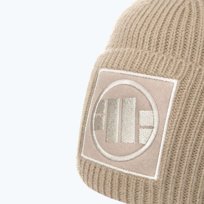 Czapka zimowa męska Pitbull Beanie Logo Single Layer Cuff sand 3