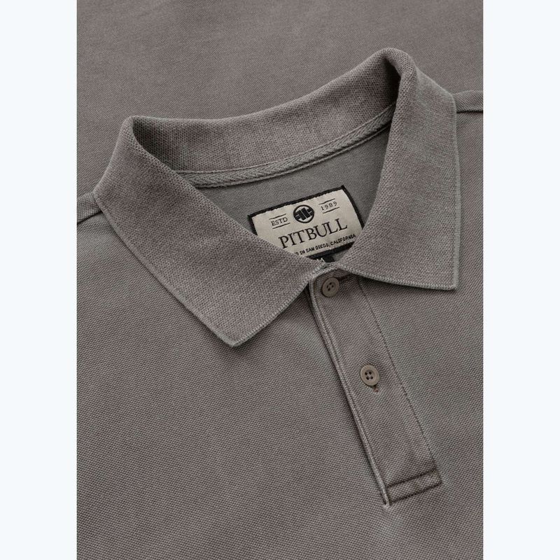 Koszulka polo męska Pitbull Washed Polo dark brown 3