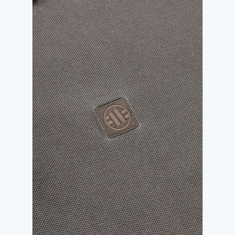 Koszulka polo męska Pitbull Washed Polo dark brown 4