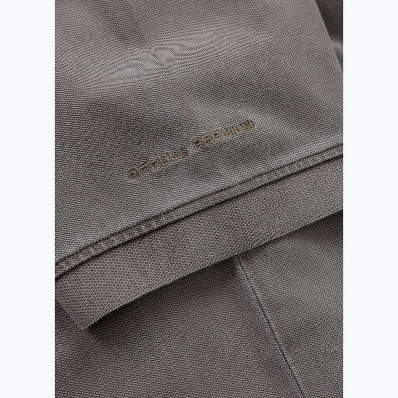 Koszulka polo męska Pitbull Washed Polo dark brown 6