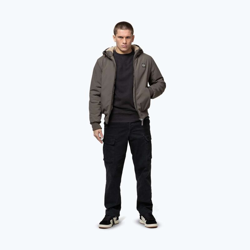 Kurtka zimowa męska Pitbull Elkwood 3 Sherpa Hooded taupe 2