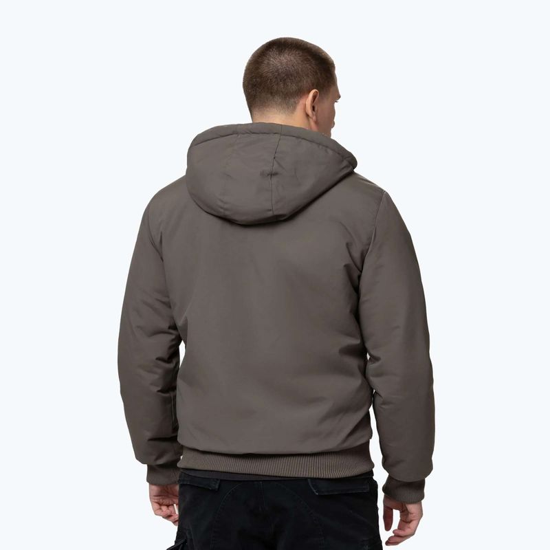 Kurtka zimowa męska Pitbull Elkwood 3 Sherpa Hooded taupe 3