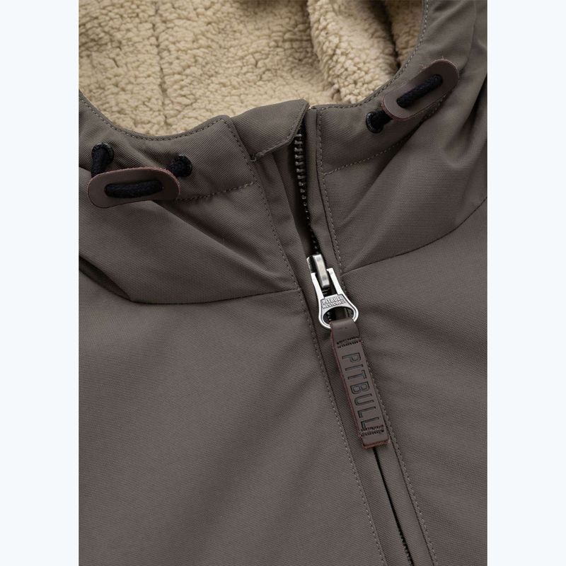 Kurtka zimowa męska Pitbull Elkwood 3 Sherpa Hooded taupe 7