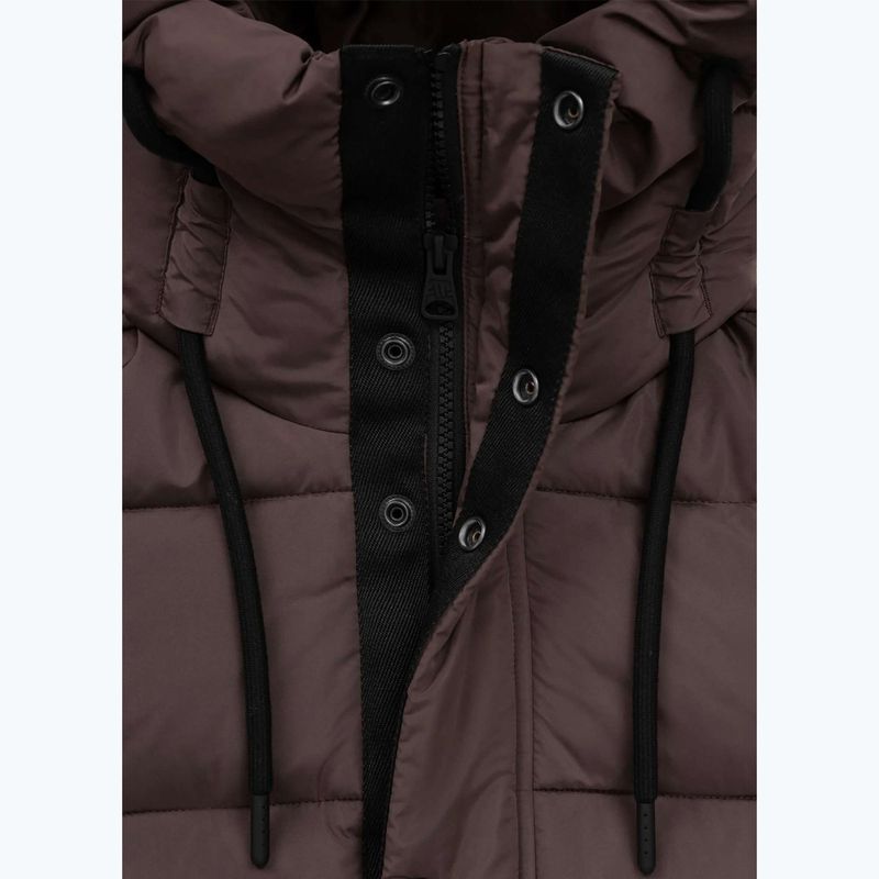 Kurtka zimowa damska Pitbull Amalia Padded Hooded dark chocolate 7