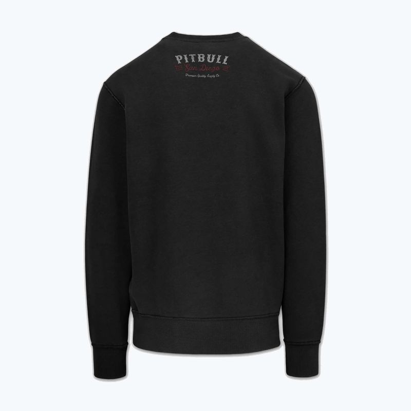 Bluza męska Pitbull Strenght & Respect Crewneck washed dark graphite 6