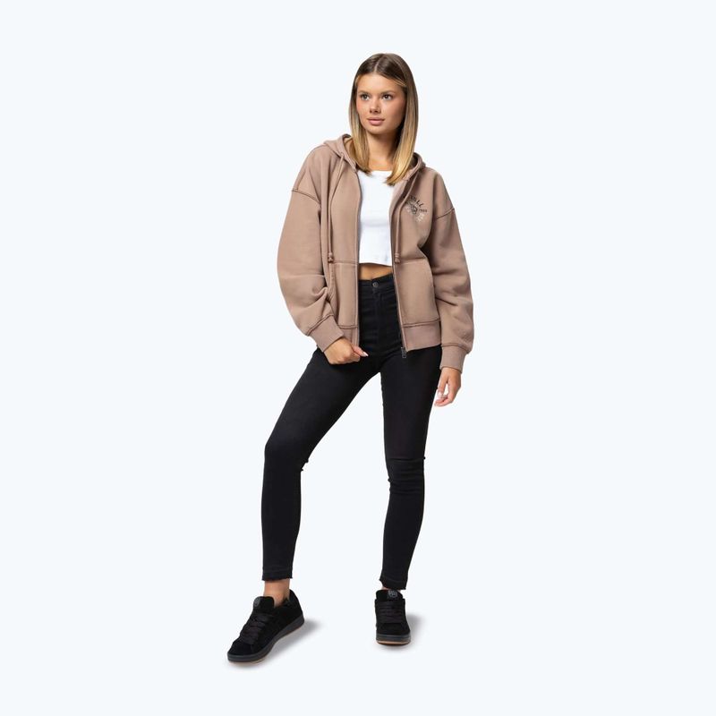 Bluza damska Pitbull Skull Surf Hooded Zip chocolate mousse 2