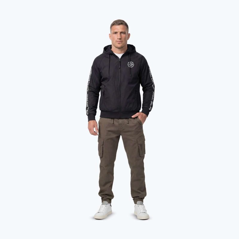Kurtka męska Pitbull Athletic Tape Nylon Hooded black 2