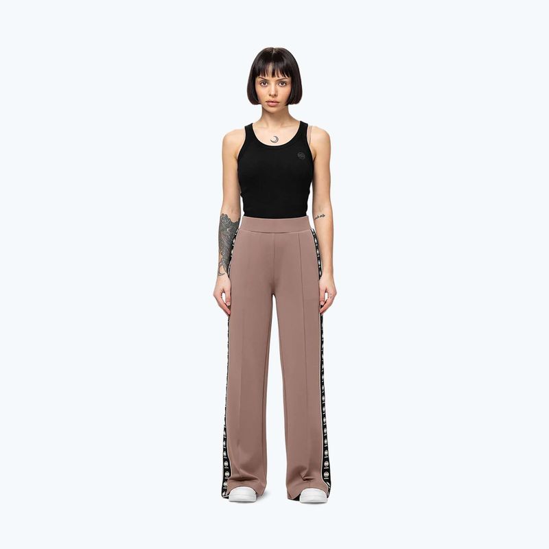 Spodnie damskie Pitbull Verona Wide Leg chocolate mousse 2