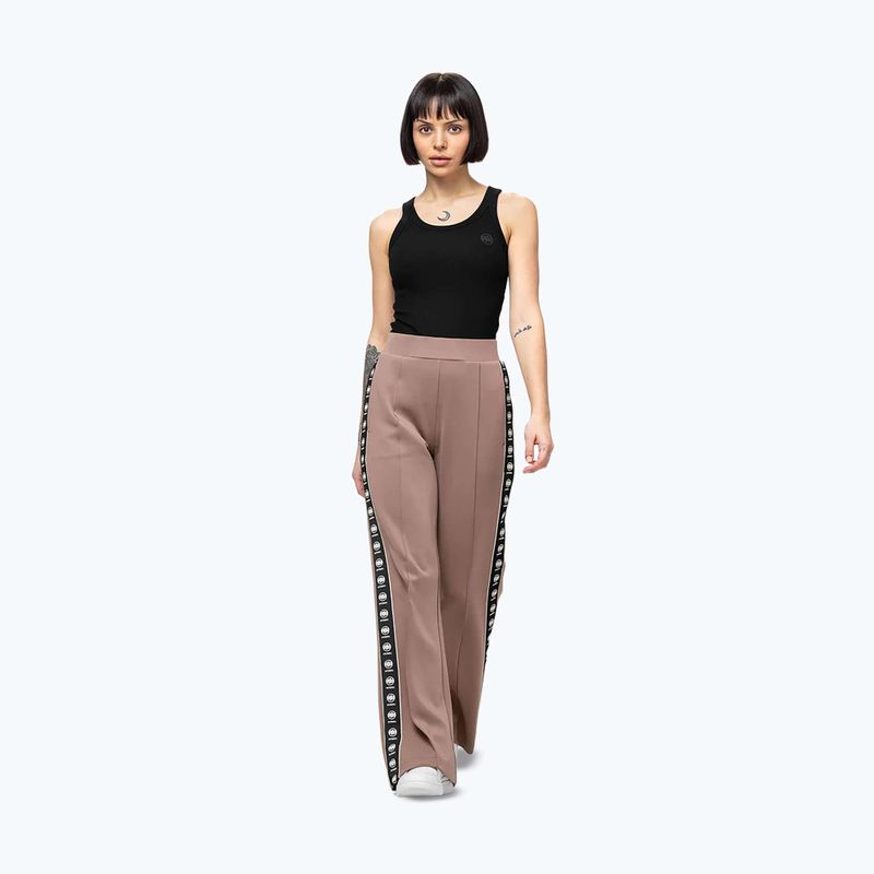 Spodnie damskie Pitbull Verona Wide Leg chocolate mousse 4