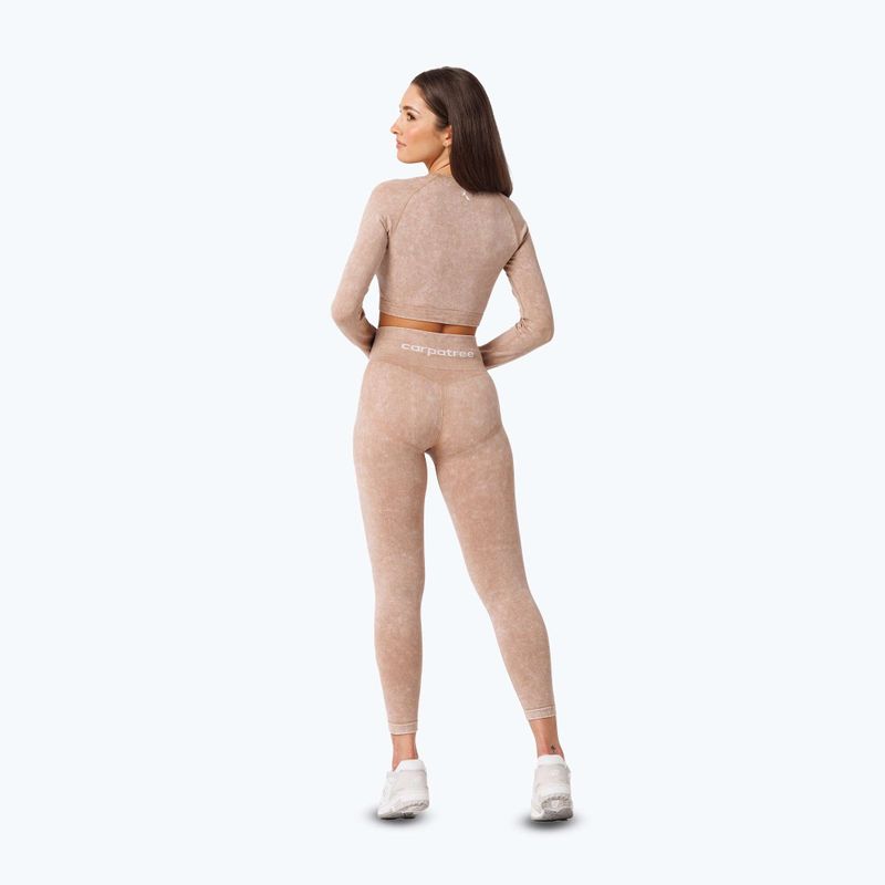 Longsleeve treningowy damski Carpatree Yasmine Seamless beige stone wash 3