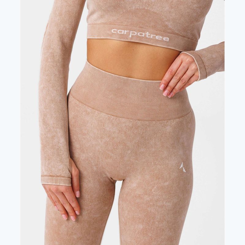 Longsleeve treningowy damski Carpatree Yasmine Seamless beige stone wash 6