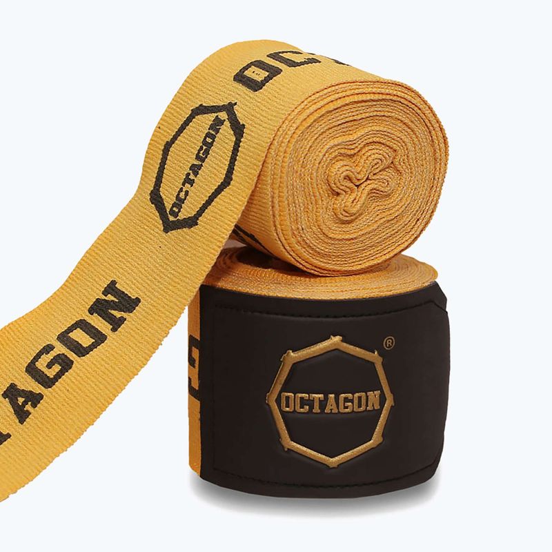 Bandaże bokserskie Octagon Fightgear Supreme Printed 300 cm gold 2