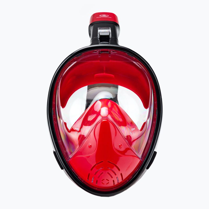 Maska pełnotwarzowa do snorkelingu AQUASTIC SMA-01SC czerwona 3