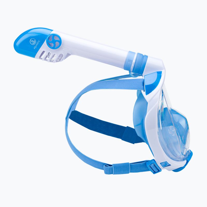 Maska pełnotwarzowa do snorkelingu dziecięca AQUASTIC SMK-01N niebieska 5