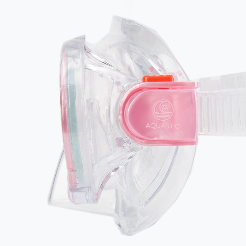 Zestaw do snorkelingu dziecięcy AQUASTIC MSFK-01SR różowy 15