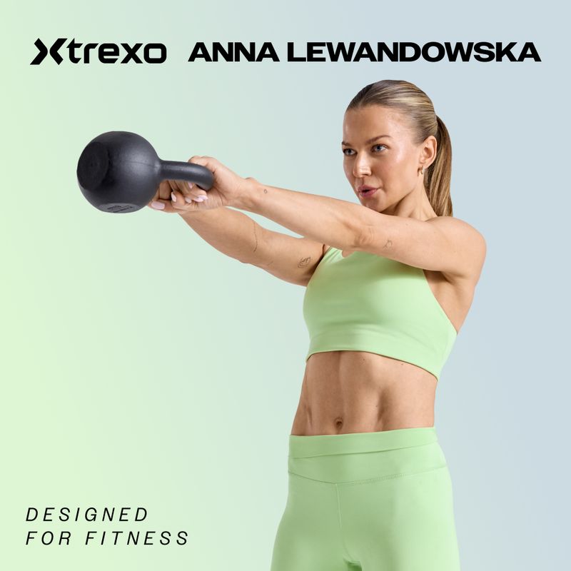 Kettlebell Żeliwny gumowany XTREXO VKB04 4 kg 2