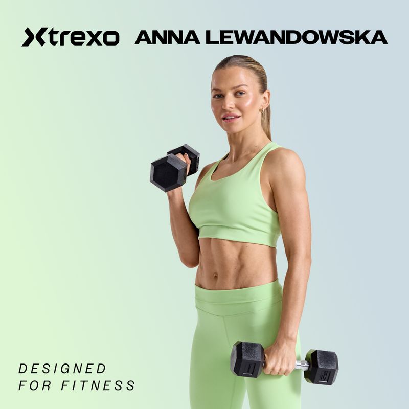 Hantel ogumowany XTREXO Hex 2.5 kg 2