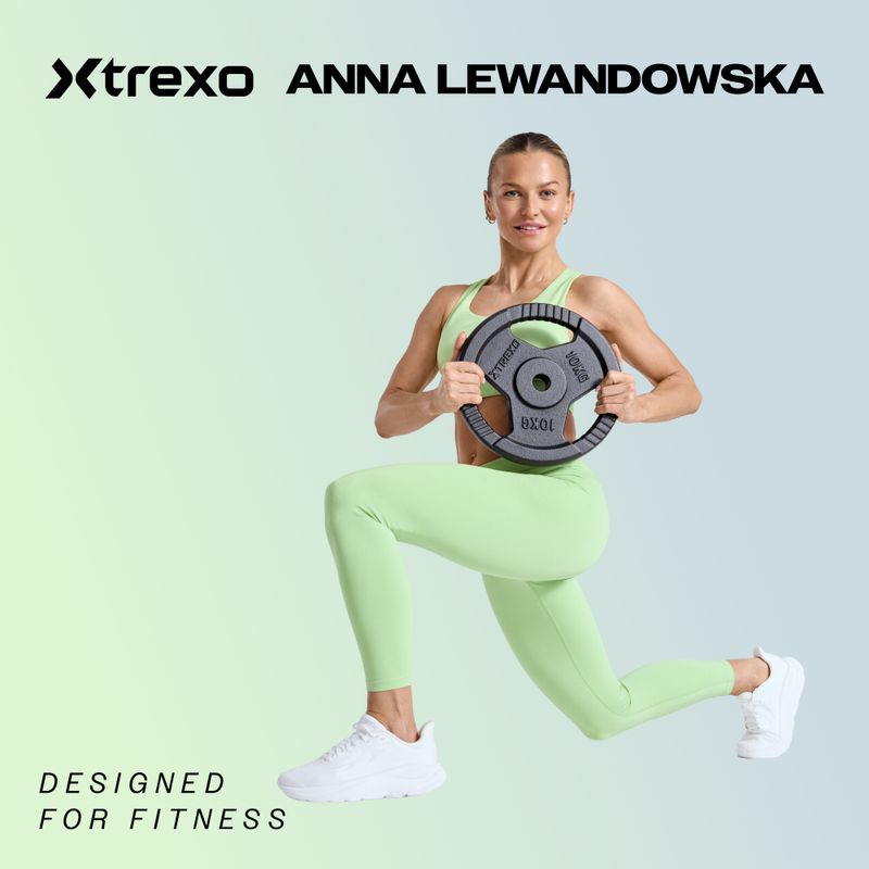 Obciążenie żeliwne ogumowane XTREXO RW15 15 kg czarne 2