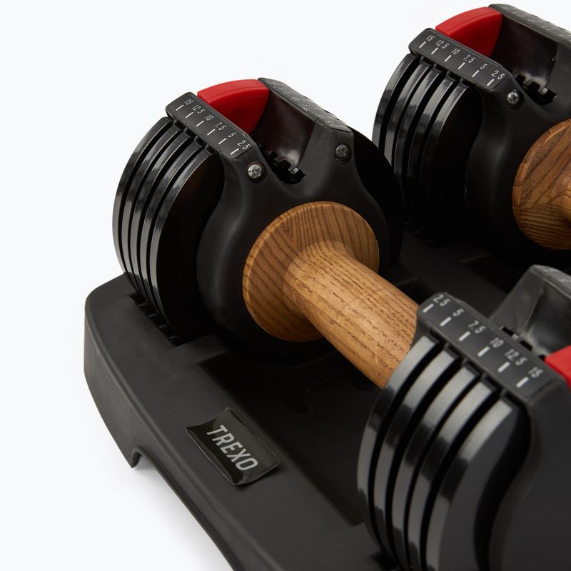 Zestaw hantli regulowanych XTREXO ADS15 2 x 6,8 kg czarny 5