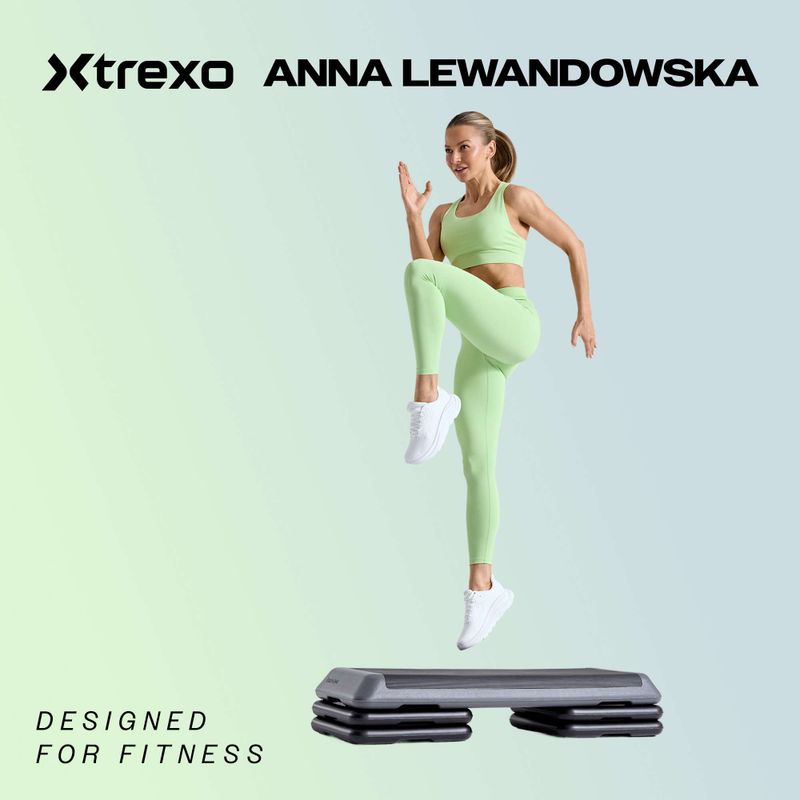 Step do aerobiku XTREXO 3 stopniowy max 250 kg szary 2