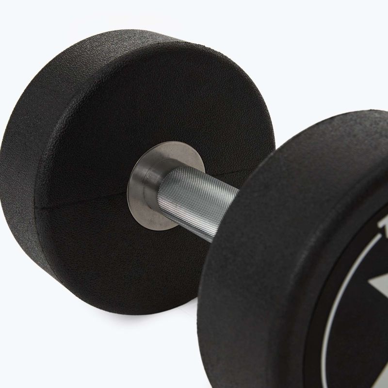 Hantel żeliwny gumowany XTREXO Pro 16 kg czarny 9