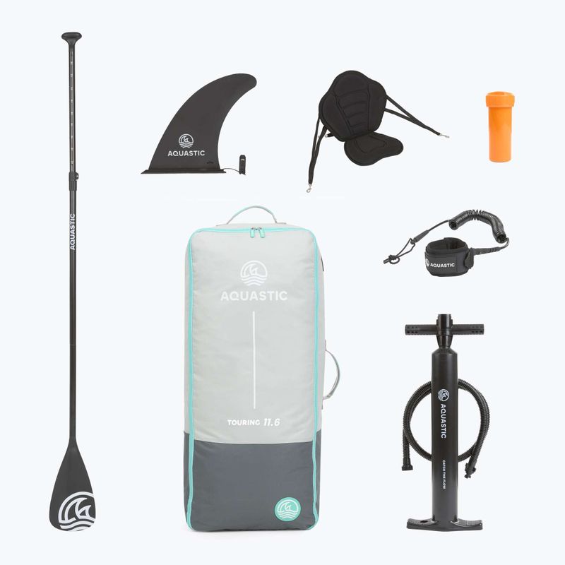 Zestaw deska SUP pompowana AQUASTIC Touring 11'6" niebieski 9