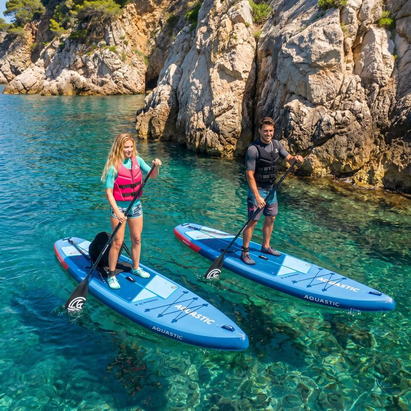 Zestaw deska SUP pompowana AQUASTIC Touring 11'6" niebieski 22
