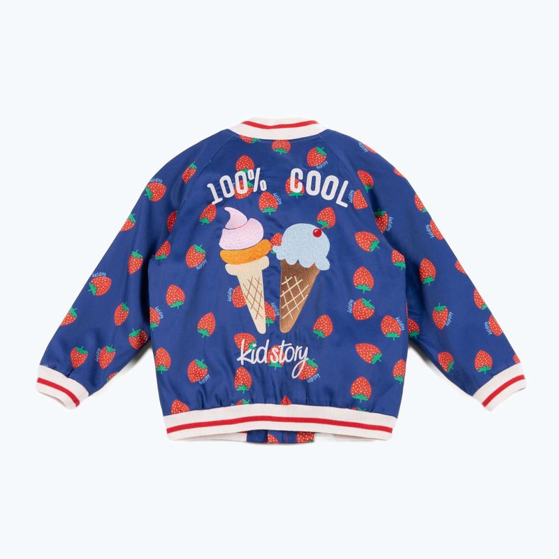 Kurtka dziecięca KID STORY Bio Finishing Bomberka strawberry 3