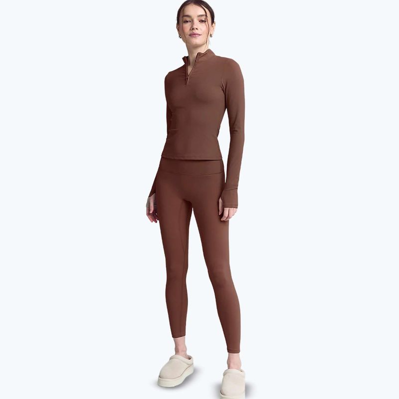 Longsleeve damski JOYINME Motion LS 1/4 Zip chestnut 2