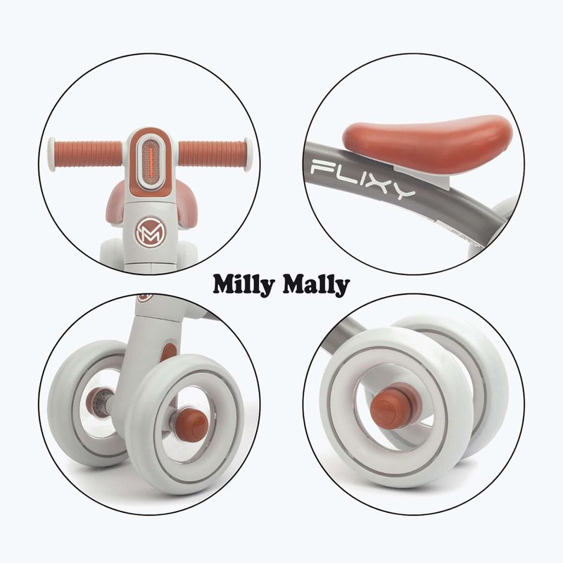 Rowerek biegowy Milly Mally Flixy grey 9