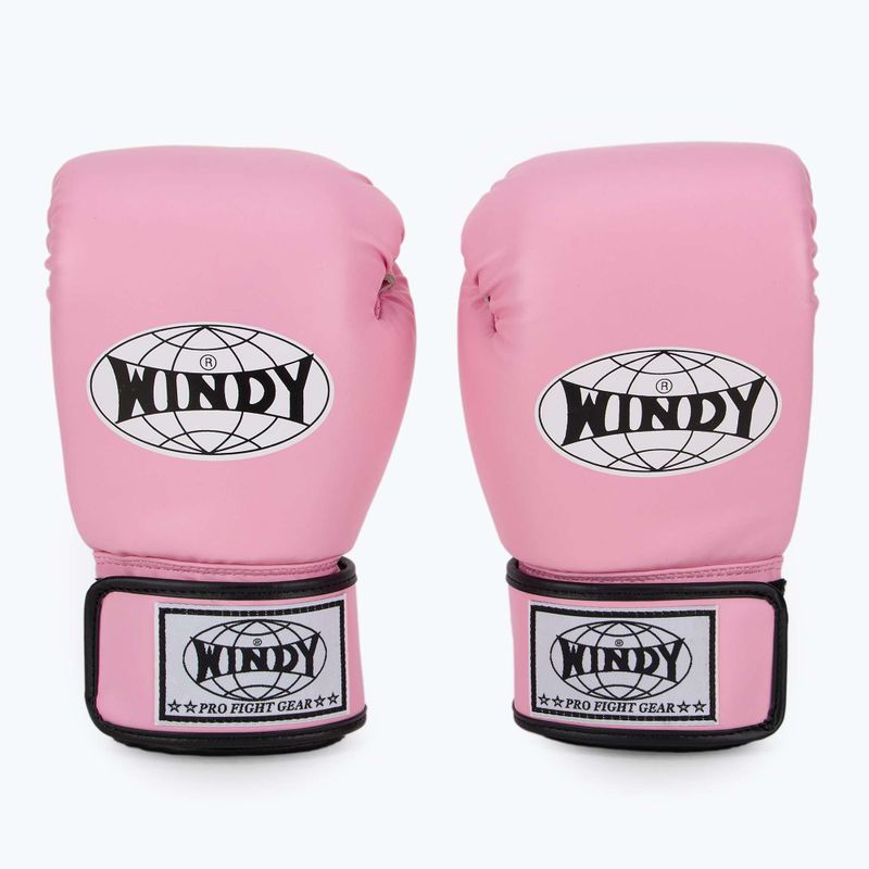 Rękawice bokserskie WINDY Classic Synthetic Leather pink 2