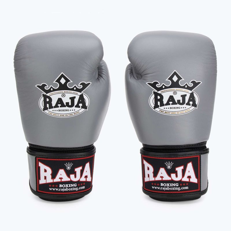 Rękawice bokserskie RAJA BOXING Single Standard Genuine Leather grey 2