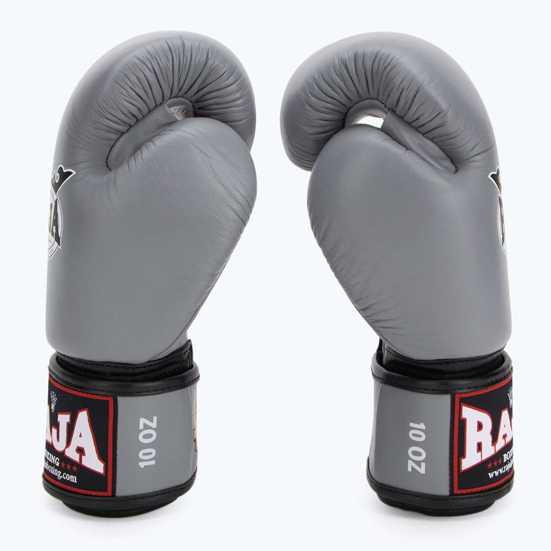 Rękawice bokserskie RAJA BOXING Single Standard Genuine Leather grey 4