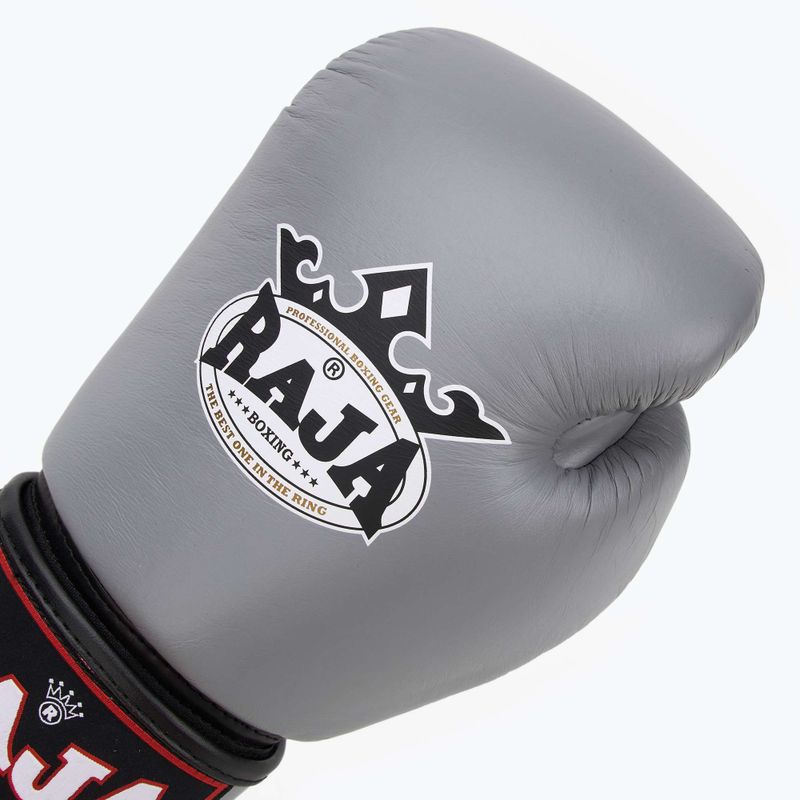 Rękawice bokserskie RAJA BOXING Single Standard Genuine Leather grey 5